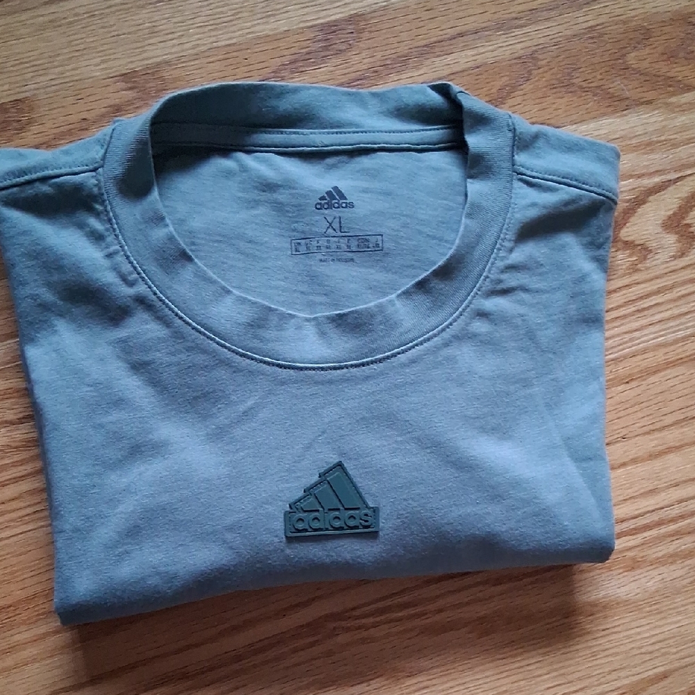 Adidas Mens Sage Green Crewneck Tee